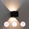 Quickway Imports Modern Decorative Waterproof Aluminum Wall Lamp 10 Watt Cool White 4000K, Black QI004492.BK - alternate 1